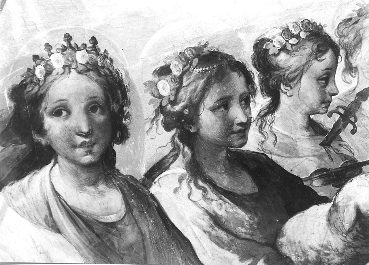 Oratorio della Santissima Trinità, Siena - sante vergini e martiri